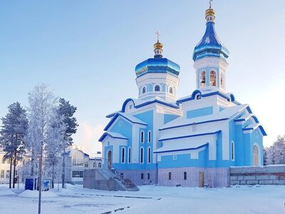 Женский монастырь в честь иконы Божией Матери «Умиление» в Сургуте. Адрес: ул. Крылова, 18. 30 августа 2020 года состоялось освящение соборного храма женского монастыря в честь иконы Пресвятой Богородицы «Умиление»